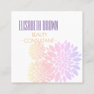 Personalised Pastel Flowers Beauty Business Card