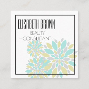 Personalised Pastel Flowers Beauty Business Card