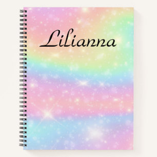 Personalised Pastel Galaxy Notebook