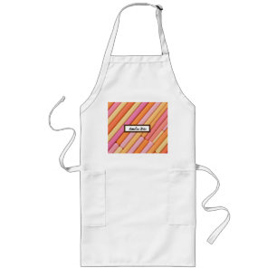 Personalised Pastel Geometric Abstract Long Apron