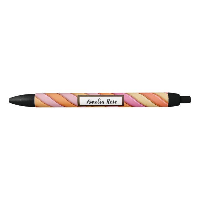 Personalised Pastel Geometric Abstract Pen (Front)