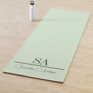 Personalised Pastel Green Mint Yoga Mat