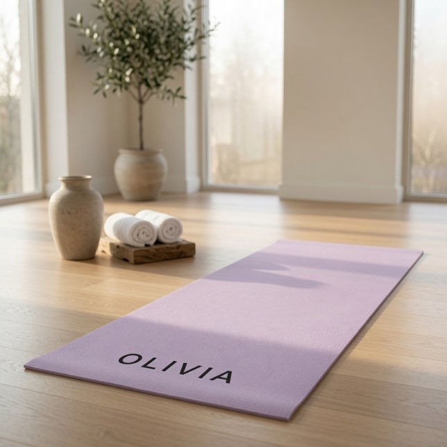 Personalised Pastel Lavender | Custom Name Yoga Mat (Creator Uploaded)