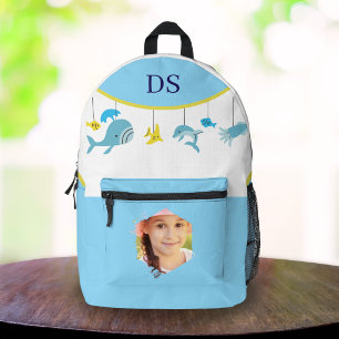 Personalised Pastel Ocean Girls Back-to-School Printed Backpack