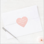 Personalised Pastel Pink Heart Stickers<br><div class="desc">Here's a solid millennial pink background to customise with your own words or names!

Designed in Washington State,  USA for your enjoyment. Thanks for supporting independent artists!</div>