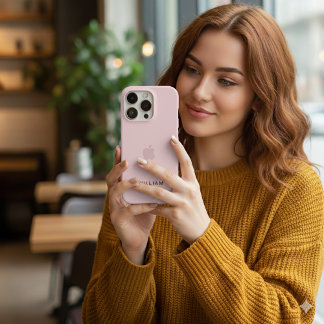 Personalised Pastel Pink iPhone Case with Custom