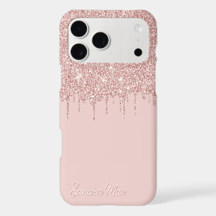 Personalised Pastel Pink Rose Gold Glitter Art
