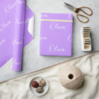 Personalised Pastel Purple Name Script