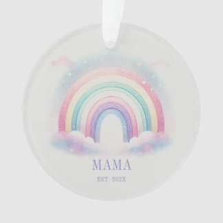 Personalised Pastel Rainbow Acrylic Ornament