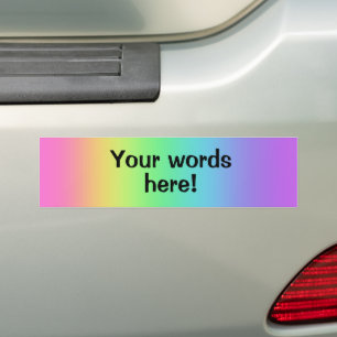 Personalised Pastel Rainbow Bumper Sticker