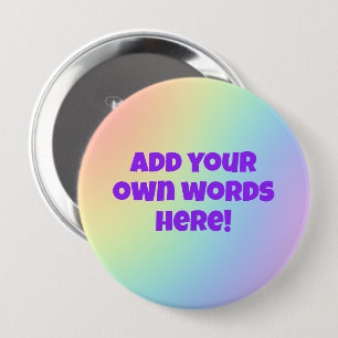 Personalised Pastel Rainbow Button