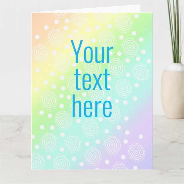 Personalised Pastel Rainbow Greeting Card (Front)