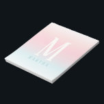 Personalised pastel rainbow name note pad<br><div class="desc">Personalised pastel rainbow name design. With space for your name and initial. The easy way to look cool standing out from the crowd.</div>