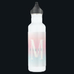 Personalised pastel rainbow name water bottle<br><div class="desc">Personalised pastel rainbow name water bottle. With space for your name and initial. The easy way to look cool standing out from the crowd.</div>