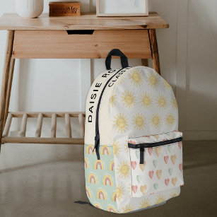 Personalised Pastel Sunshine Printed Backpack