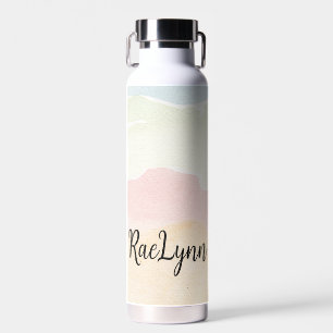 Personalised Pastel Watercolor Water Bottle