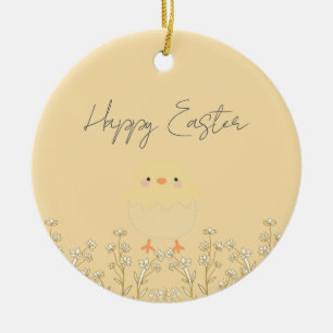 Personalised Pastel Yellow Easter Ornament