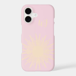 Personalised Pastel Yellow Sun iPhone Case