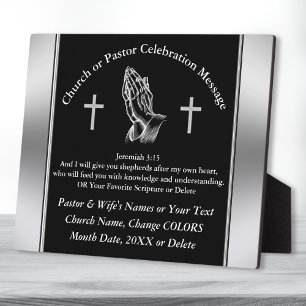 Personalised Pastor Anniversary Plaques, Scripture Plaque