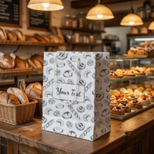 Personalised Pastry Illustration Packaging Medium Gift Bag