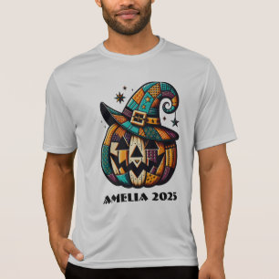 Personalised Patchwork Pumpk Halloween T-Shirt