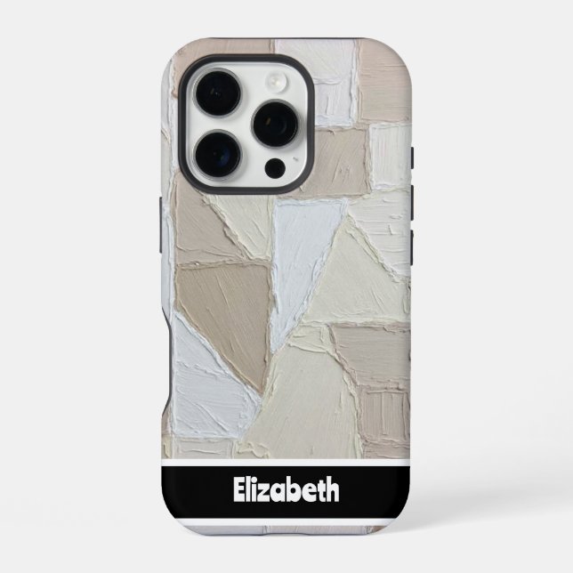 Personalised Patchwork Texture iPhone Case (Back)