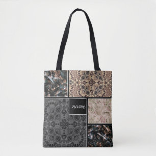 Personalised patchwork tote bag