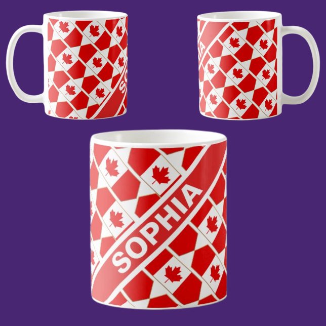 Personalised Patriotic Canada Flag  Coffee Mug (Creator Uploaded)
