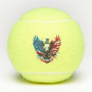 Personalised Patriotic Colours America Bold Eagle Tennis Balls