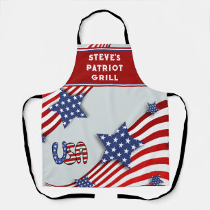 Personalised Patriotic Grill Apron