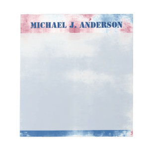 Personalised Patriotic Red White and Blue Tie Dye Notepad
