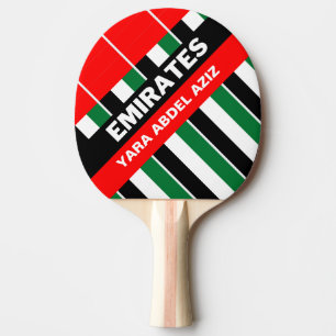 Personalised Patriotic United Arab Emirates Flag Ping Pong Paddle