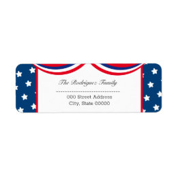 Personalised Patriotic USA Return Address