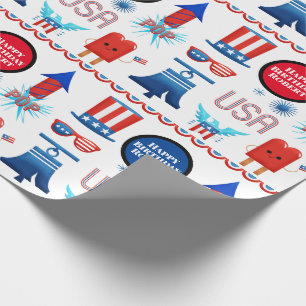 Personalised Patriotic Wrapping Paper
