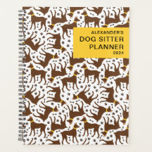 Personalised Pattern Business Dog Sitter Planner