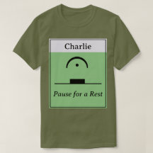 Personalised Pause Rest Musical Humour Music Green