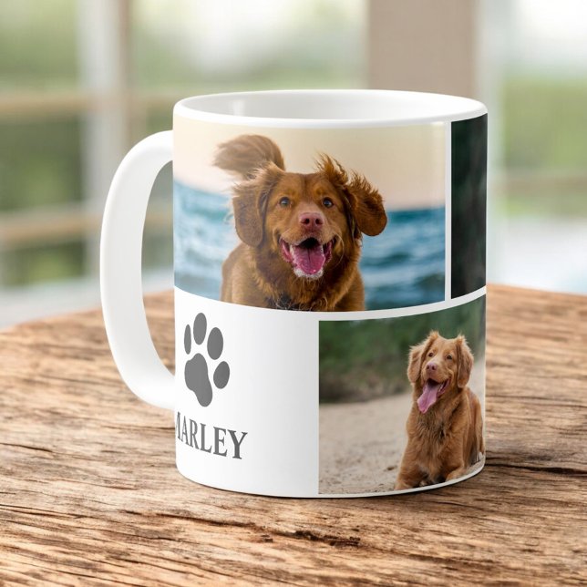 Personalised Paw Dog Lover Photo Collage Pet Coffee Mug (Creator Uploaded)