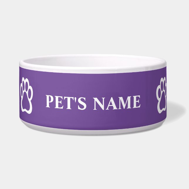 Personalised Paw Print Pet Bowl (Front)