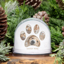 Personalised Paw Print Pet Name Year Photo Collage