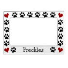 Personalised Paw Prints Heart Magnetic Photo Frame