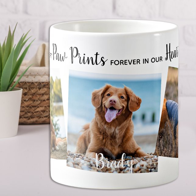 Personalised Paw Prints In Our Hearts Pet Memorial Coffee Mug (Creator Uploaded)