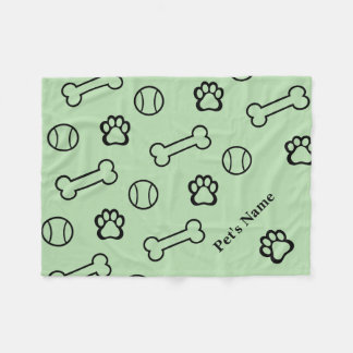 Personalised Pawprint and Bone Dog Blankets