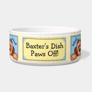 Personalised "Paws Off!" Doggy Dish