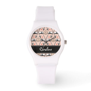Personalised Peace Love Fencing Watch
