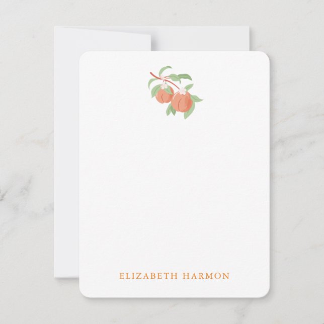 Personalised Peach Blossom Note Card (Front)