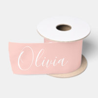 Personalised Peach Elegant Name Satin