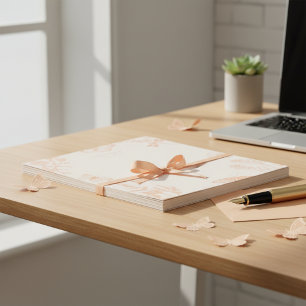 Personalised Peach Floral Butterfly Paper Sheets 