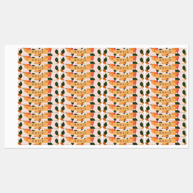 Personalised Peach Pattern Cute Peaches (Sheet)
