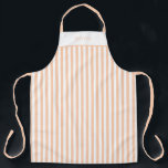 Personalised Peach Stripe Pattern Apron<br><div class="desc">Apron Large (68, 6 x 86, 4 cm) - Cute Personalised Peach Stripe Pattern.
Change to your name or text of choice.</div>
