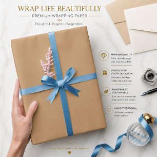 Personalised Peach Tan Wrapping Paper